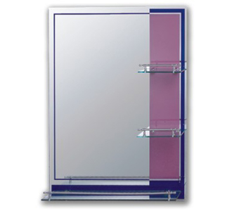 F621 (зеркало розово -синее с полочка магазин сантехники